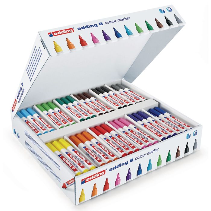 Edding 8 All Purpose Assorted Bullet Tip - Pack of 144 Edding 8 All Purpose Assorted Bullet Tip - Pack of 144