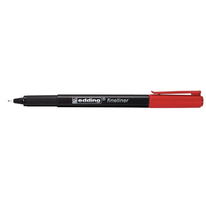 Edding Fineliner Pen Red - Pack of 12