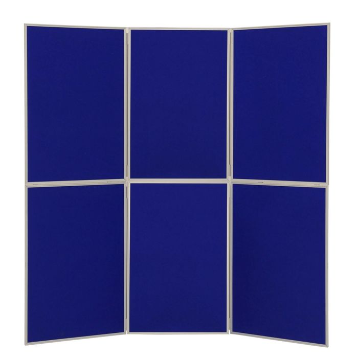 6 Panel Fold-Up Display Screen (With Header) - Blue 6 Panel Fold-Up Display Screen (With Header) - Blue