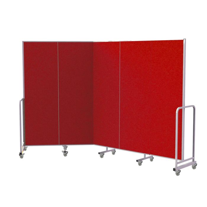 Sound Absorbing Mobile Partitioning - 1940 x 1800mm - Red Sound Absorbing Mobile Partitioning - 1940 x 1800mm - Red