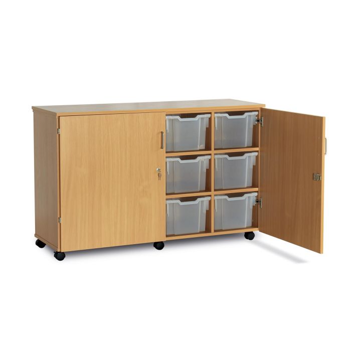 GALT Lockable Quad Unit - 12 Trays - Mobile - Clear