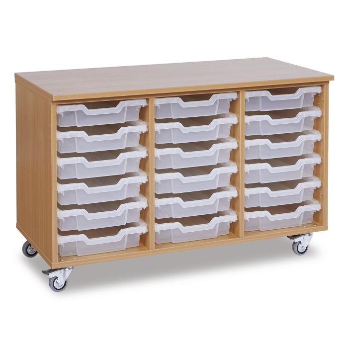 GALT 18 Shallow Tray Open Bay Unit - Clear Trays