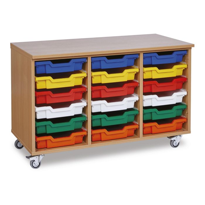 GALT 18 Shallow Tray Open Bay Unit - Colour Trays