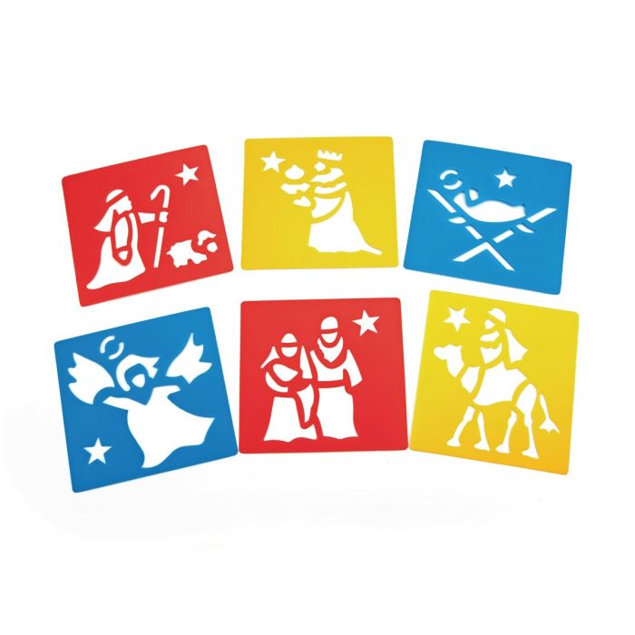 Christmas Nativity Stencils - Pack of 6