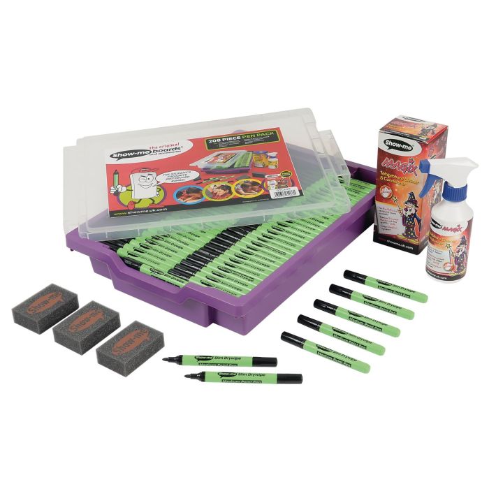 Show-me Whiteboard Marker Pens Black Bullet Tip - Pack of 200 Show-me Whiteboard Marker Pens Black Bullet Tip - Pack of 200