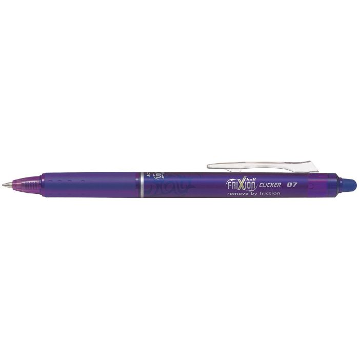 Pilot FriXion Clicker Rollerball Pen - Purple - Pack of 12