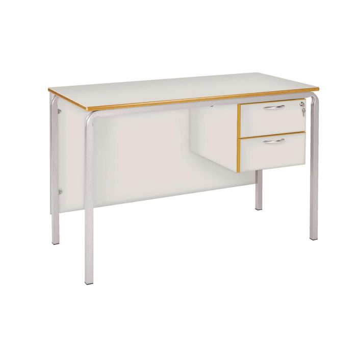 Metalliform Rectangular Crushed Bent Teachers Table - 1200 x 600 x 760mm - Grey Metalliform Rectangular Crushed Bent Teachers Table - 1200 x 600 x 760mm - Grey