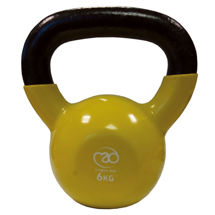 Fitness Mad Kettlebell - 6kg - Yellow Fitness Mad Kettlebell - 6kg - Yellow