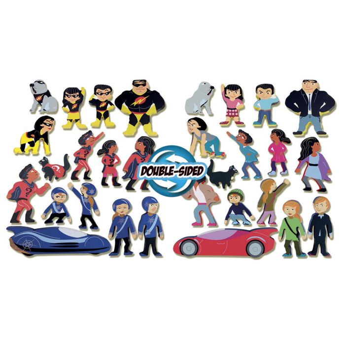 Yellow Door Come Alive Superheroes Wooden Characters