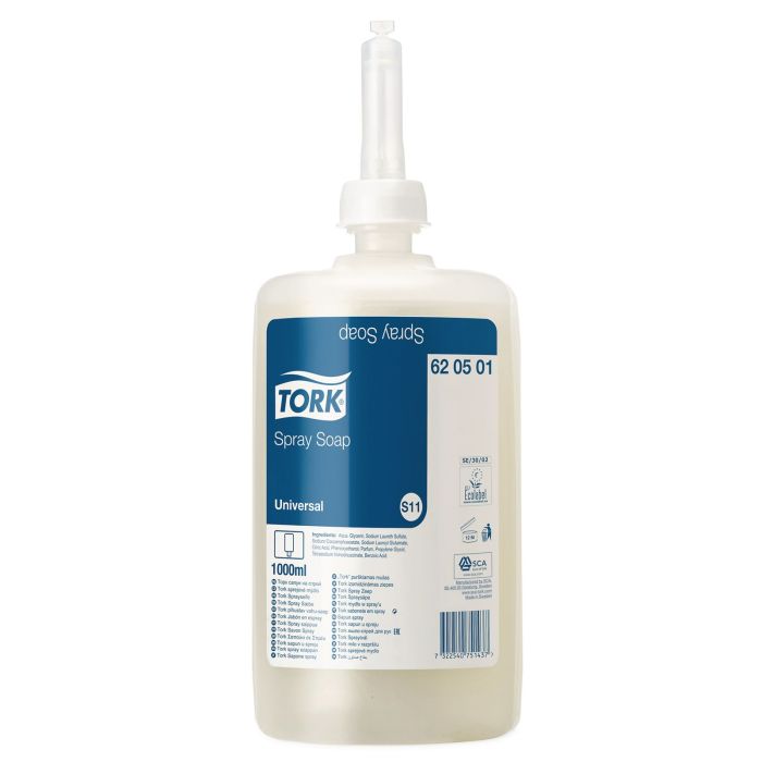 Tork Spray Soap Unperfumed 1000ml - Pack of 6 Tork Spray Soap Unperfumed 1000ml - Pack of 6