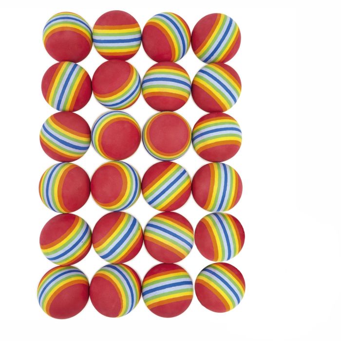 Rainbow Foam Balls - 63mm - Assorted - Pack of 24 Rainbow Foam Balls - 63mm - Assorted - Pack of 24