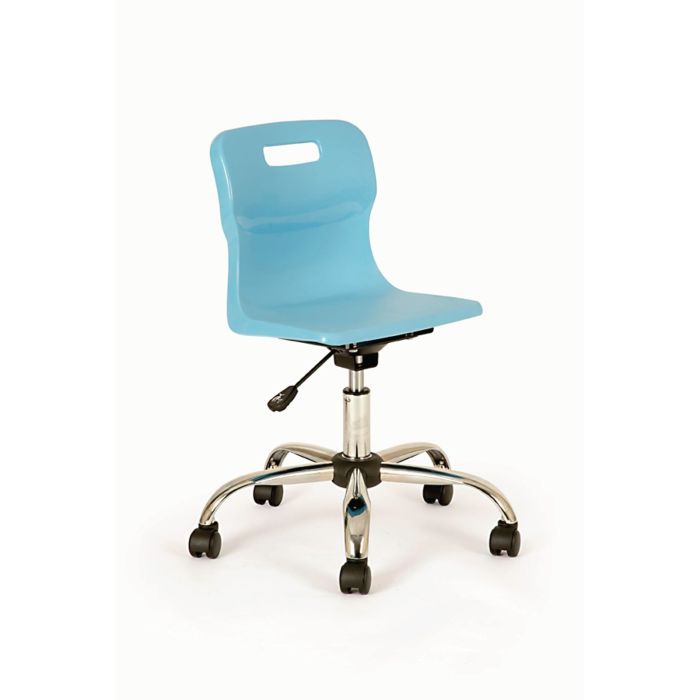 Titan Swivel Chairs - Junior - Castors - Sky Blue