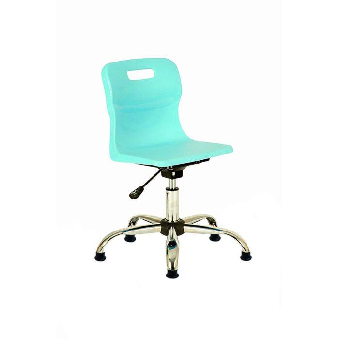 Titan Senior Swivel Chair with Glides - Blue Titan Senior Swivel Chair with Glides - Blue