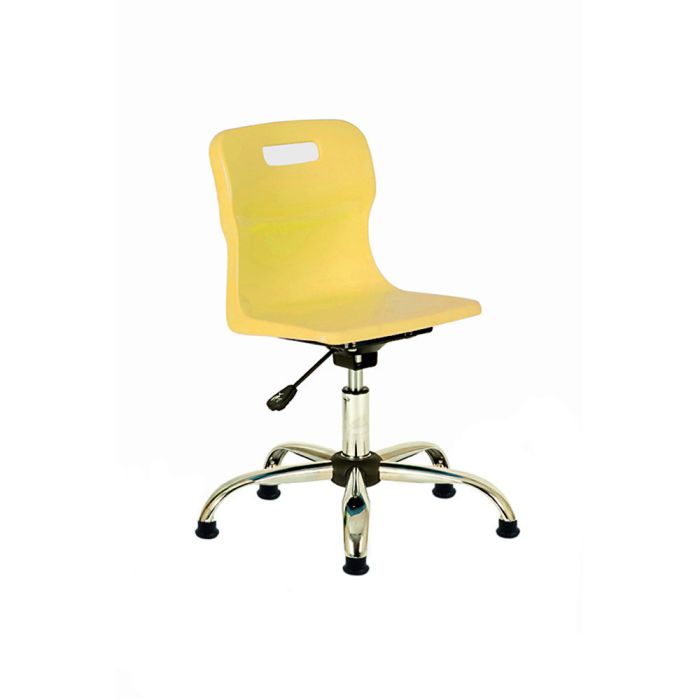 Titan Senior Swivel Chair with Glides - Yellow