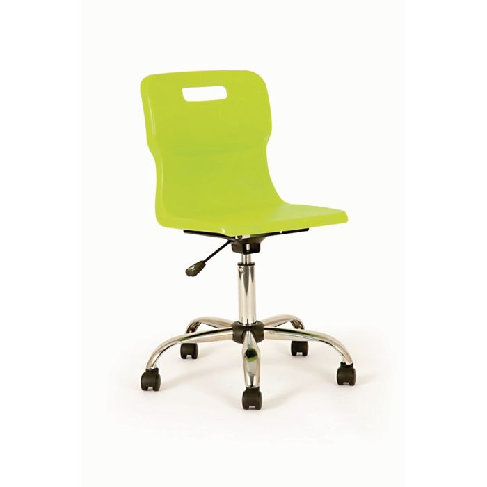 Titan Swivel Chairs - Senior - Castors - Red