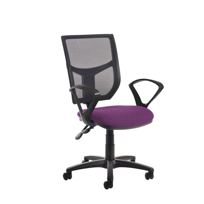 Altino High Back Operator's Chair - Fixed Arms - Purple