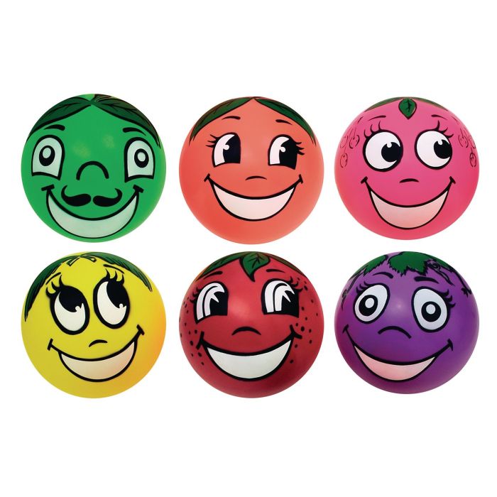 Fruity Face Balls - Assorted - Pack of 6 Fruity Face Balls - Assorted - Pack of 6