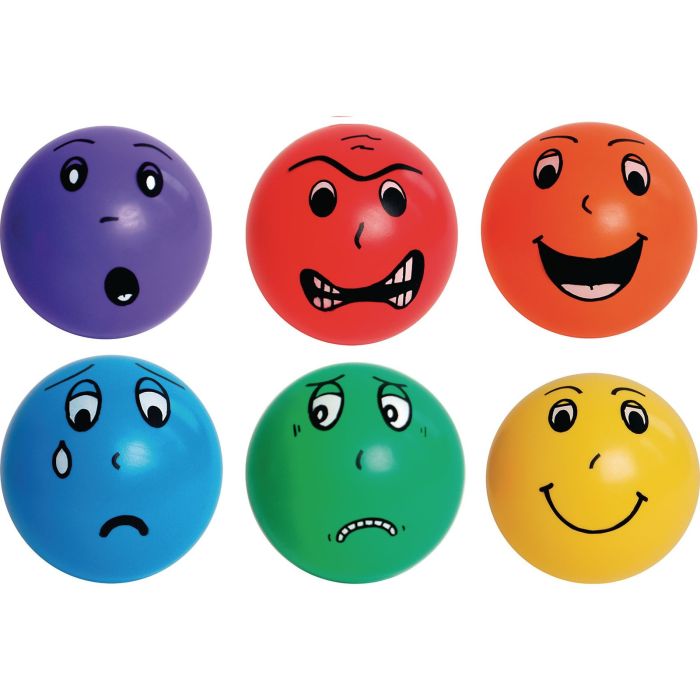 Emotion Face Balls - Assorted - Pack of 6 Emotion Face Balls - Assorted - Pack of 6