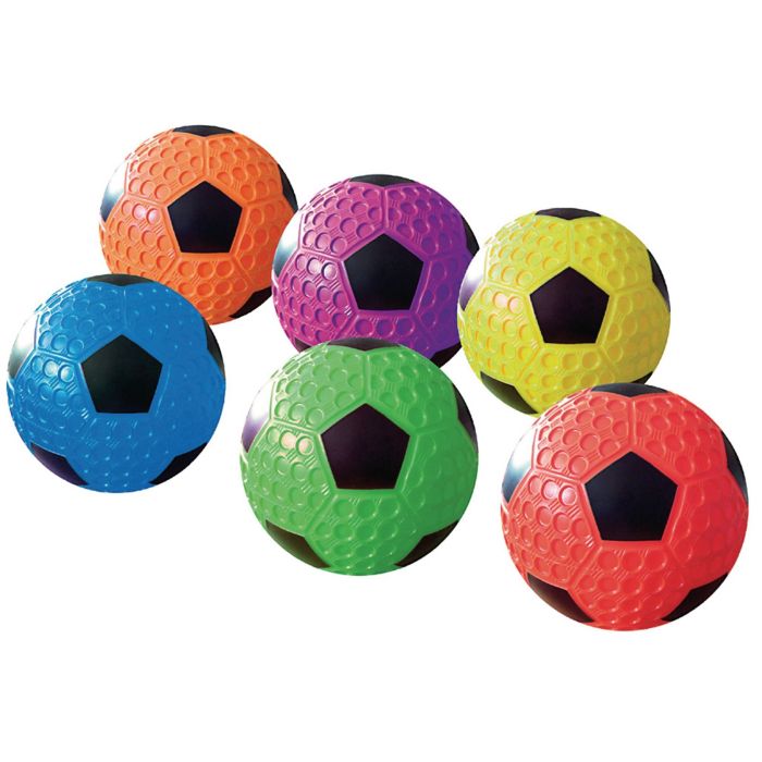 Dimple Soccer Balls - Assorted - Pack of 6 Dimple Soccer Balls - Assorted - Pack of 6