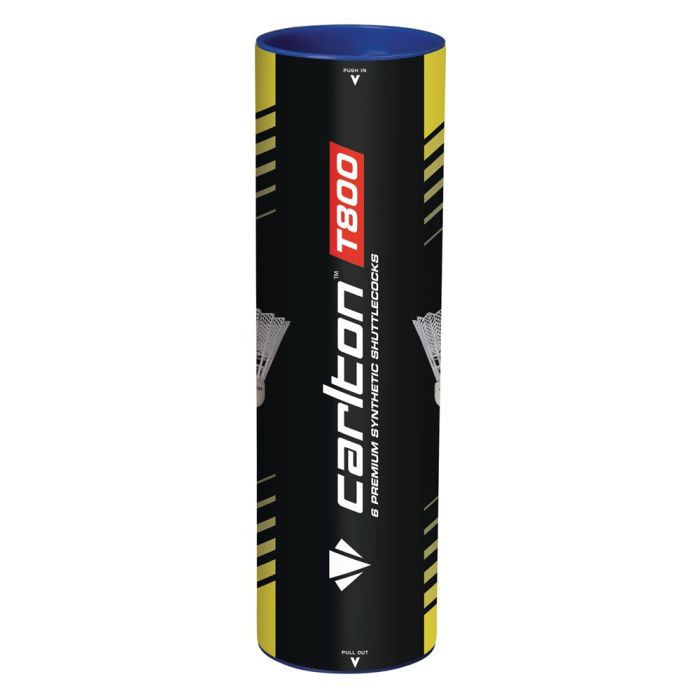 Carlton T800 Shuttlecocks - White - Fast - Tube of 6