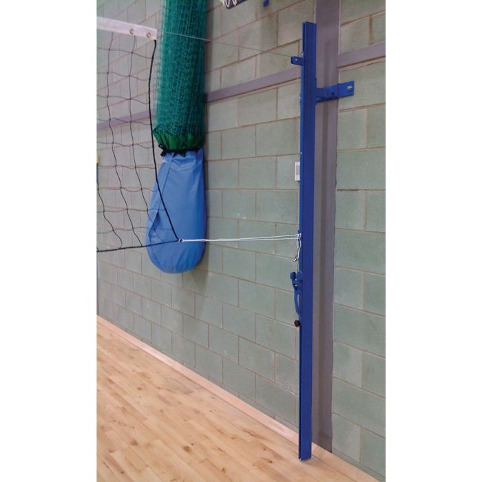 Universal Wall-Mounted Volleyball Posts - Blue - Pair Universal Wall-Mounted Volleyball Posts - Blue - Pair