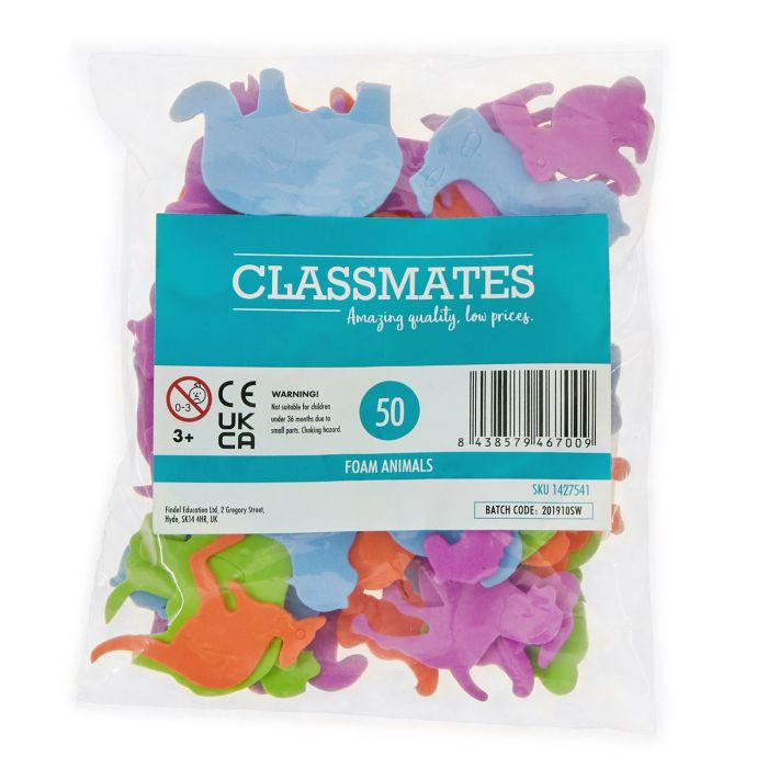 Classmates Foam Jungle Animals - Pack of 50