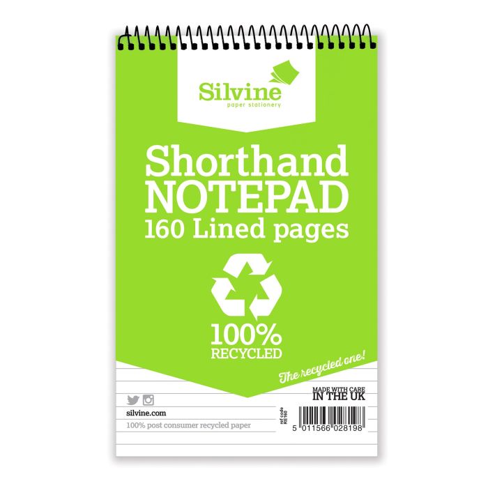 Silvine Recycled Shorthand Notebook - Pack of 12