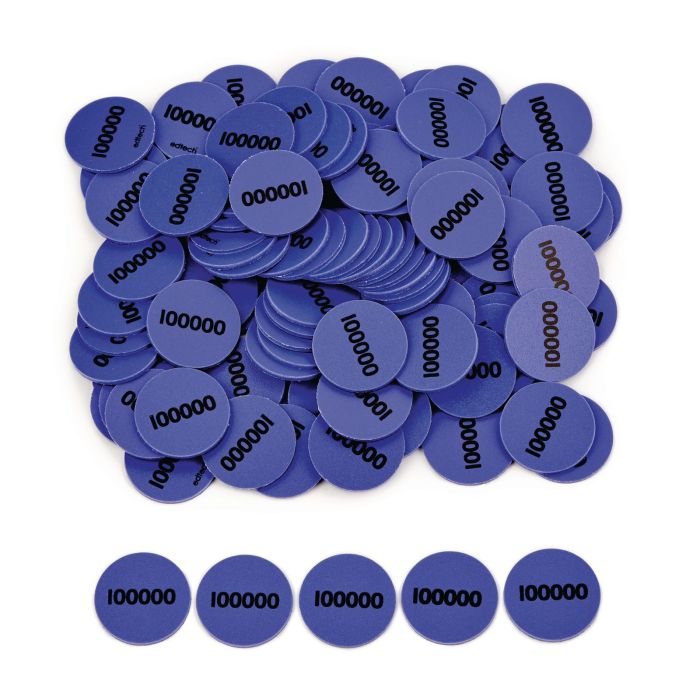 Place Value Counters - 100000's - Pack of 100