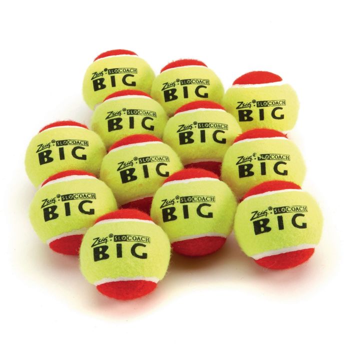 Zsig SLOcoach Red Stage Big Tennis Balls - Pack of 12