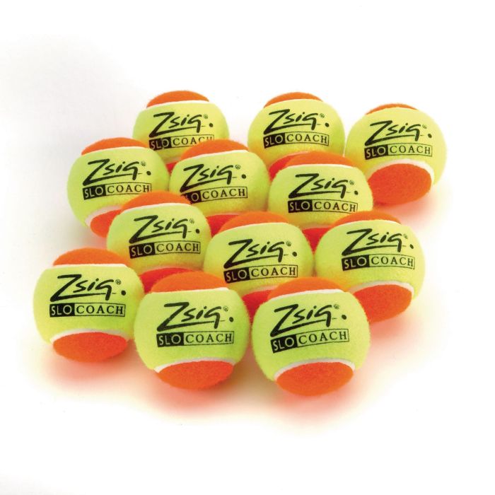 Zsig SLOcoach Orange Stage Mini Tennis Balls - Pack of 12 Zsig SLOcoach Orange Stage Mini Tennis Balls - Pack of 12