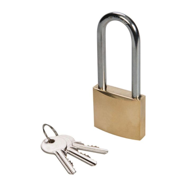 Brass Padlock - 38mm - Long Shackle  