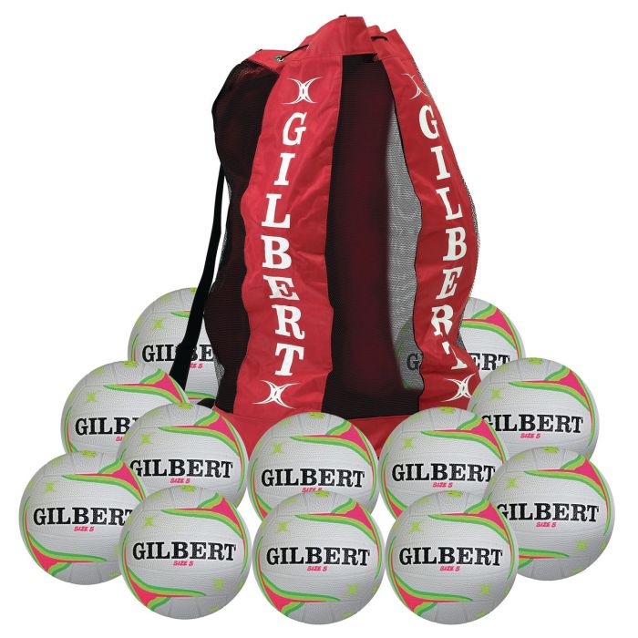 Gilbert APT Training Netball - Size 5 - Fluorescent - Pack 12