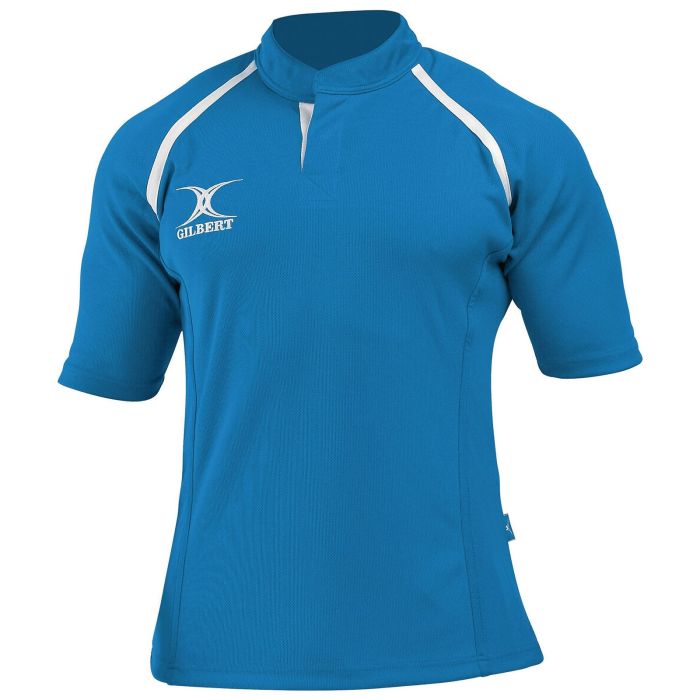 Gilbert Xact Plain Rugby Shirt - Sky Blue - 9-10 Years Gilbert Xact Plain Rugby Shirt - Sky Blue - 9-10 Years