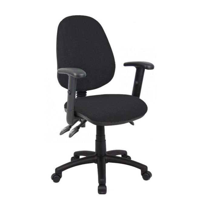 Vantage 3 Lever Adjust Arms Chair - Black