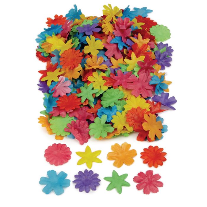Colourful Fabric Flowers - Pack of 300 Colourful Fabric Flowers - Pack of 300