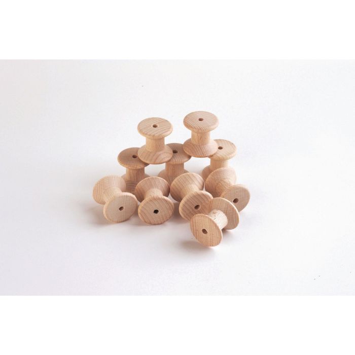TickiT Beech Wood Spools - Pack of 10