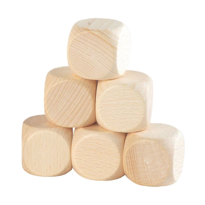 TickiT Beech Wood Cubes - Pack of 6