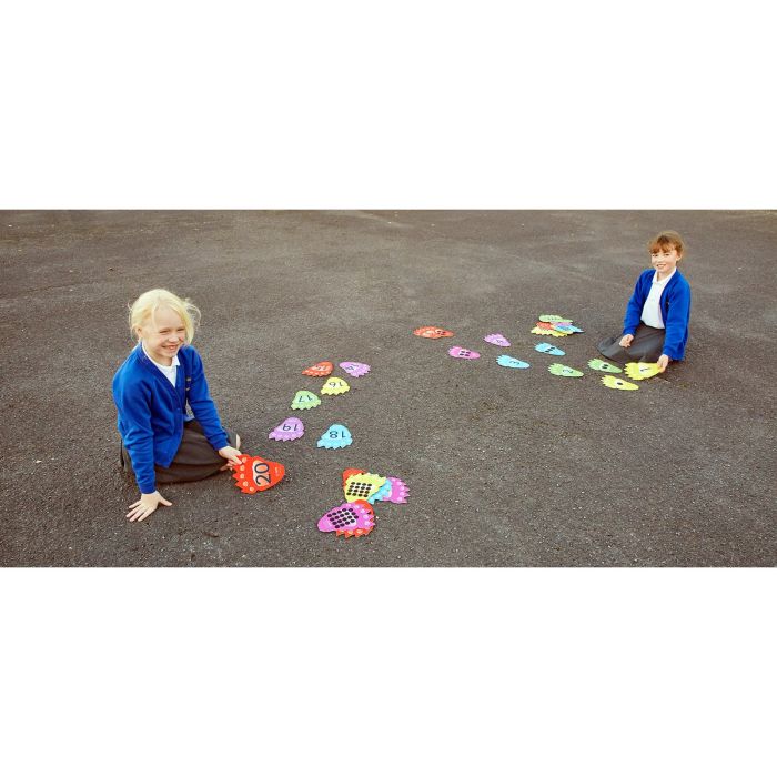 Monster Number Footprints - Pack of 40