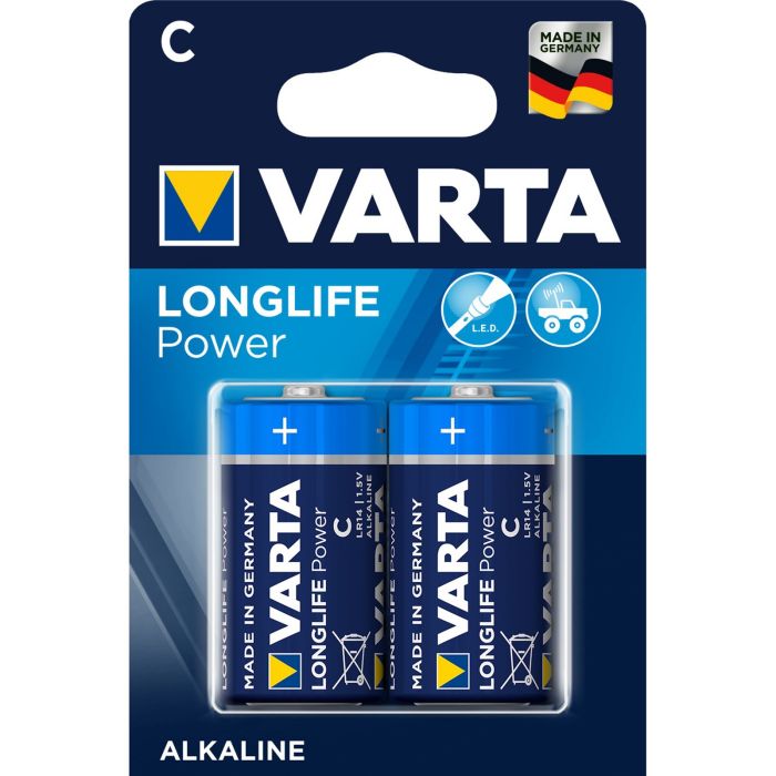 Varta Battery Alkaline Manganese Size C - Pack of 2 Varta Battery Alkaline Manganese Size C - Pack of 2