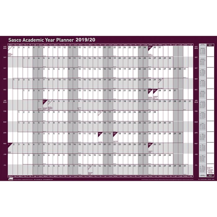 Academic & Year View Wall Planner