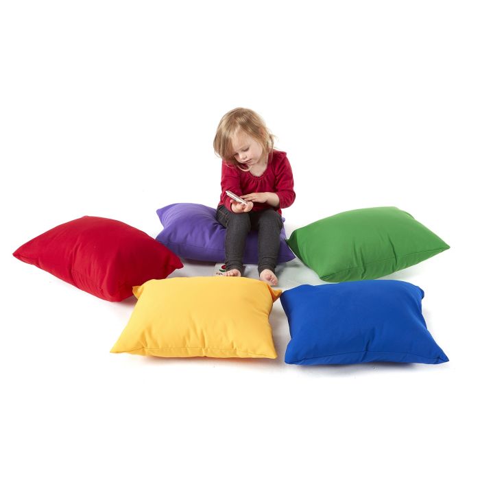 Floor Cushions - Primary Colours - Pack of 5