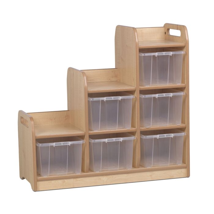 Millhouse Stepped Storage Unit - Right - Clear Tubs Millhouse Stepped Storage Unit - Right - Clear Tubs