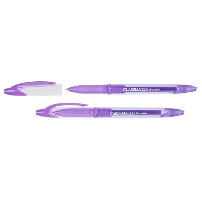 Classmates Erasable Rollerball Pen - Purple - Pack of 12 Classmates Erasable Rollerball Pen - Purple - Pack of 12
