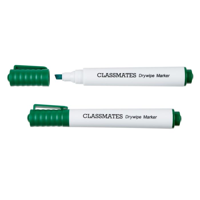Classmates Whiteboard Marker Green Chisel Tip - Pack of 10