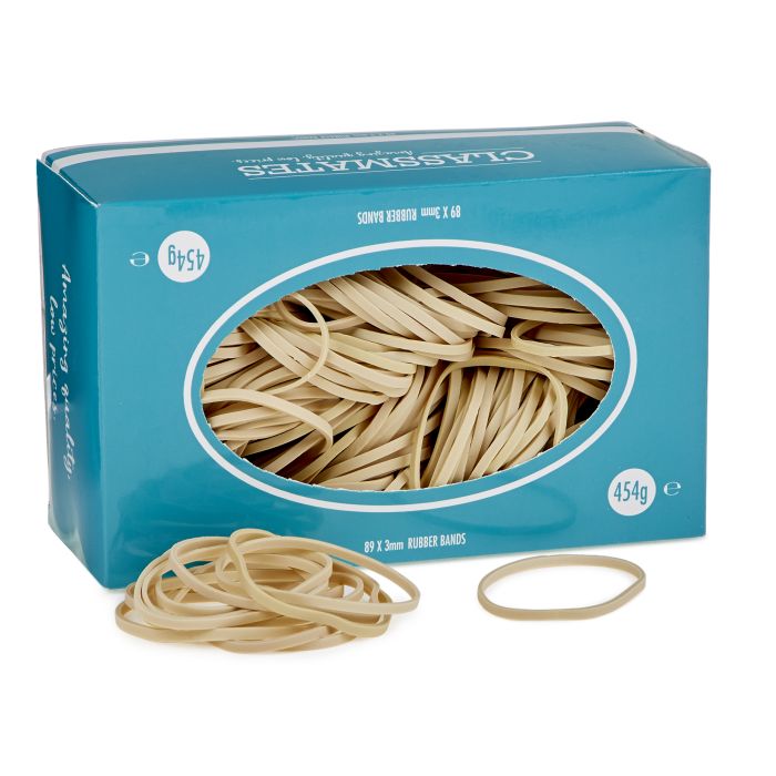 Classmates Rubber Bands-89x3mm-Pk 454g Classmates Rubber Bands-89x3mm-Pk 454g