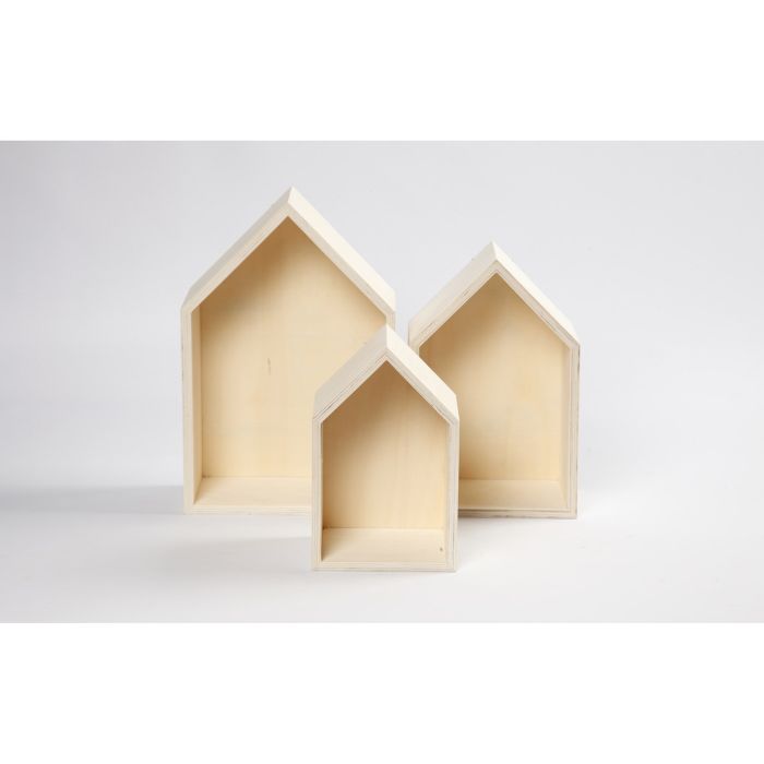 Wooden House Discovery Boxes - Pack of 3