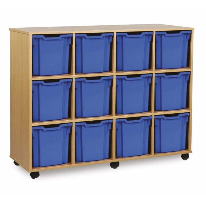 12 Jumbo Tray Unit - Blue Trays