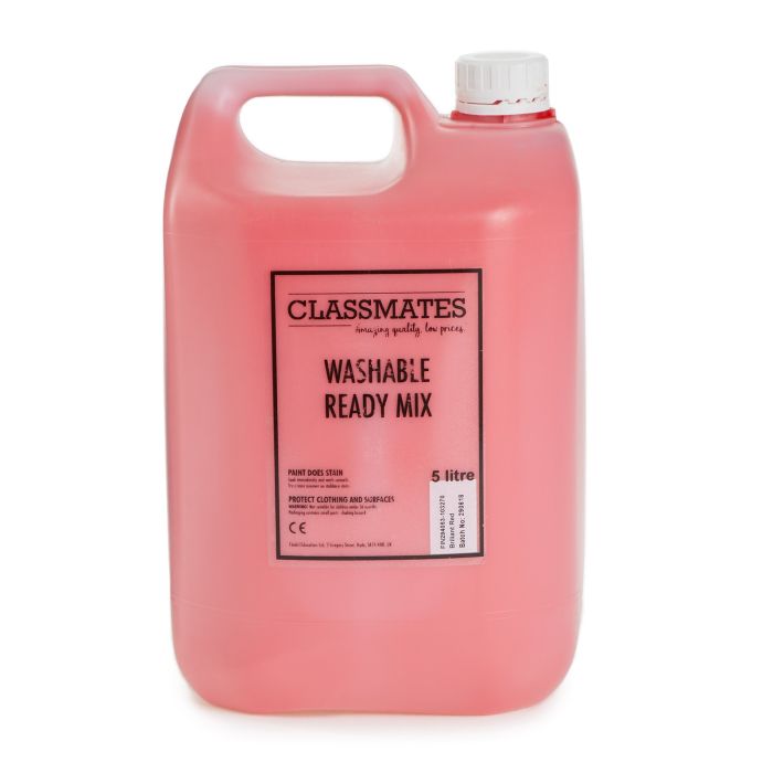 Classmates Washable Paint - 5 Litre - Red
