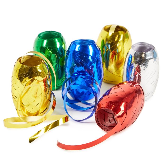 Metallic Curling Ribbon Eggs - Pack of 6