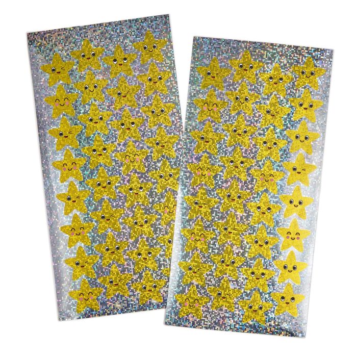 Gold Sparkly Star Shape Stickers 22mm - Pack of 320 Gold Sparkly Star Shape Stickers 22mm - Pack of 320